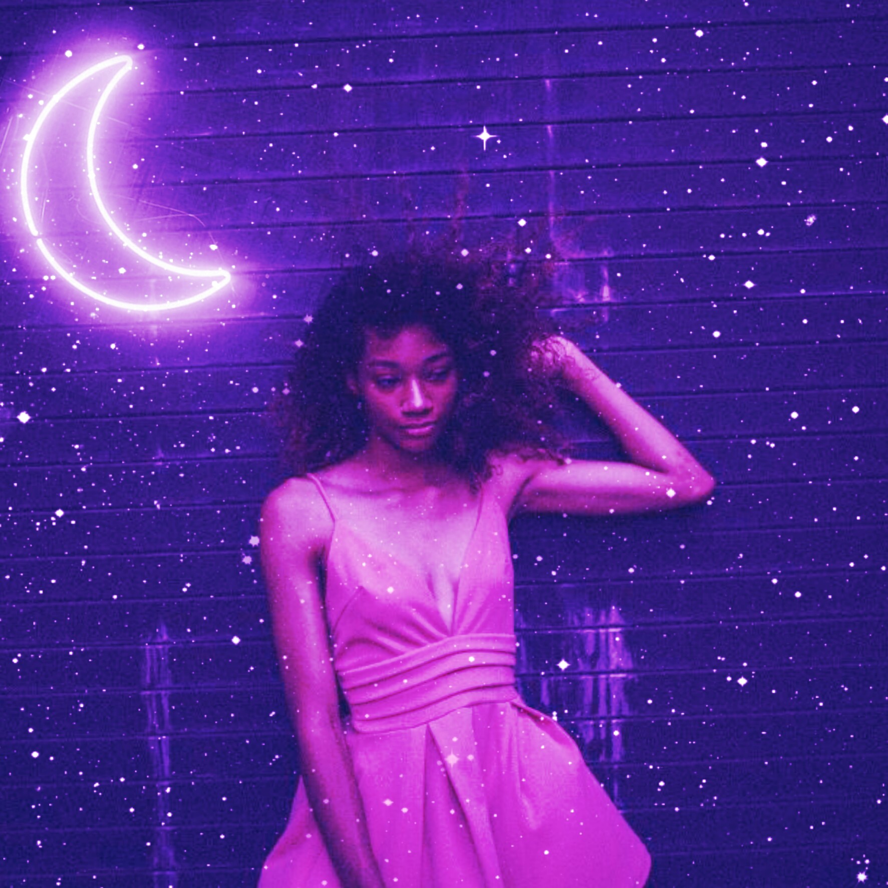 Фиолетовая Эстетика девушка