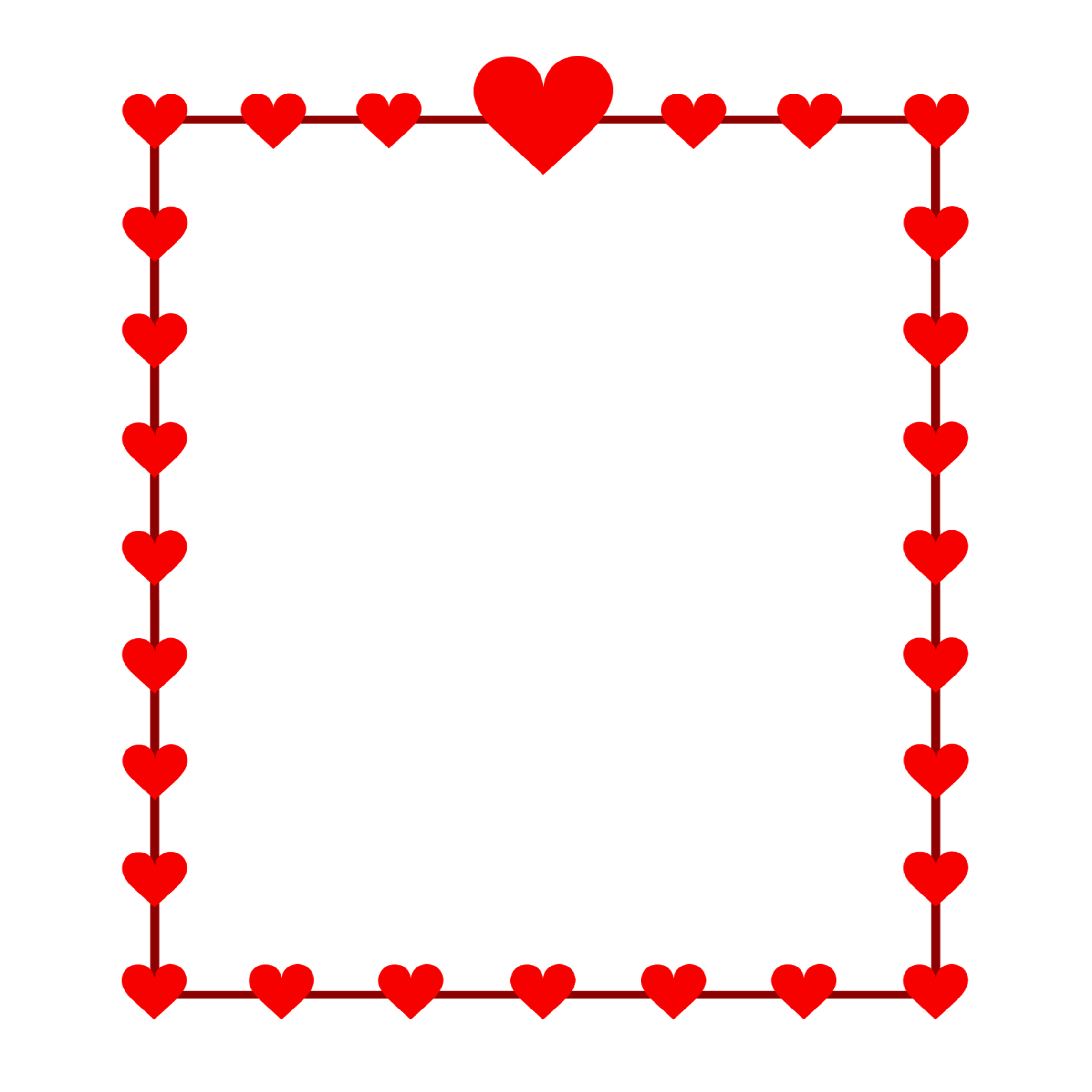 mq red heart hearts frame frames border borders...