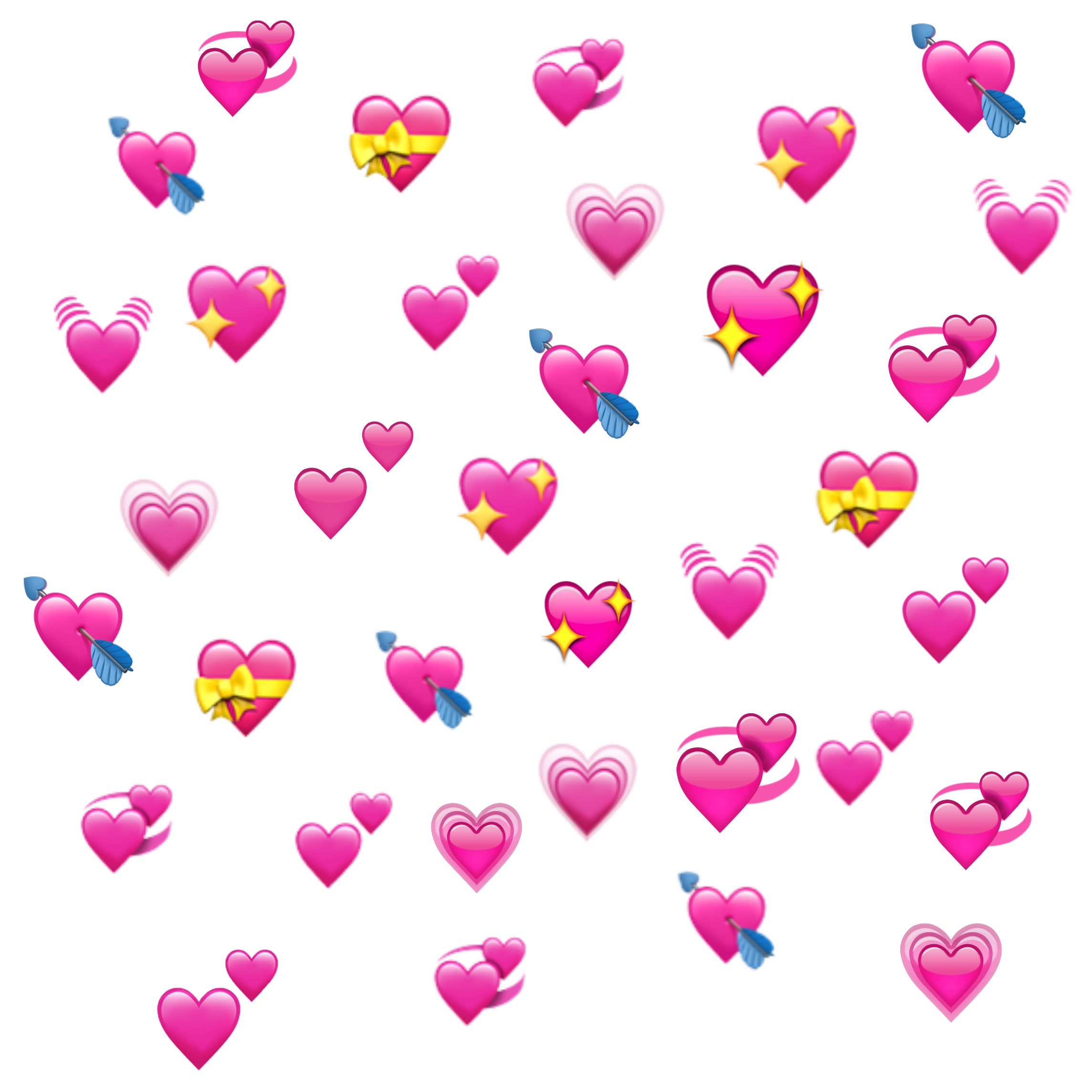 Png Edit Emoji Hearts Glitter Heart Emoji Meme Png Transparent Png