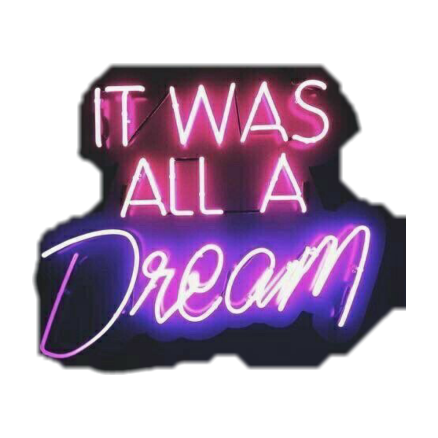 Itwasalladream Neon Neonlights Sticker By Rachelpinion