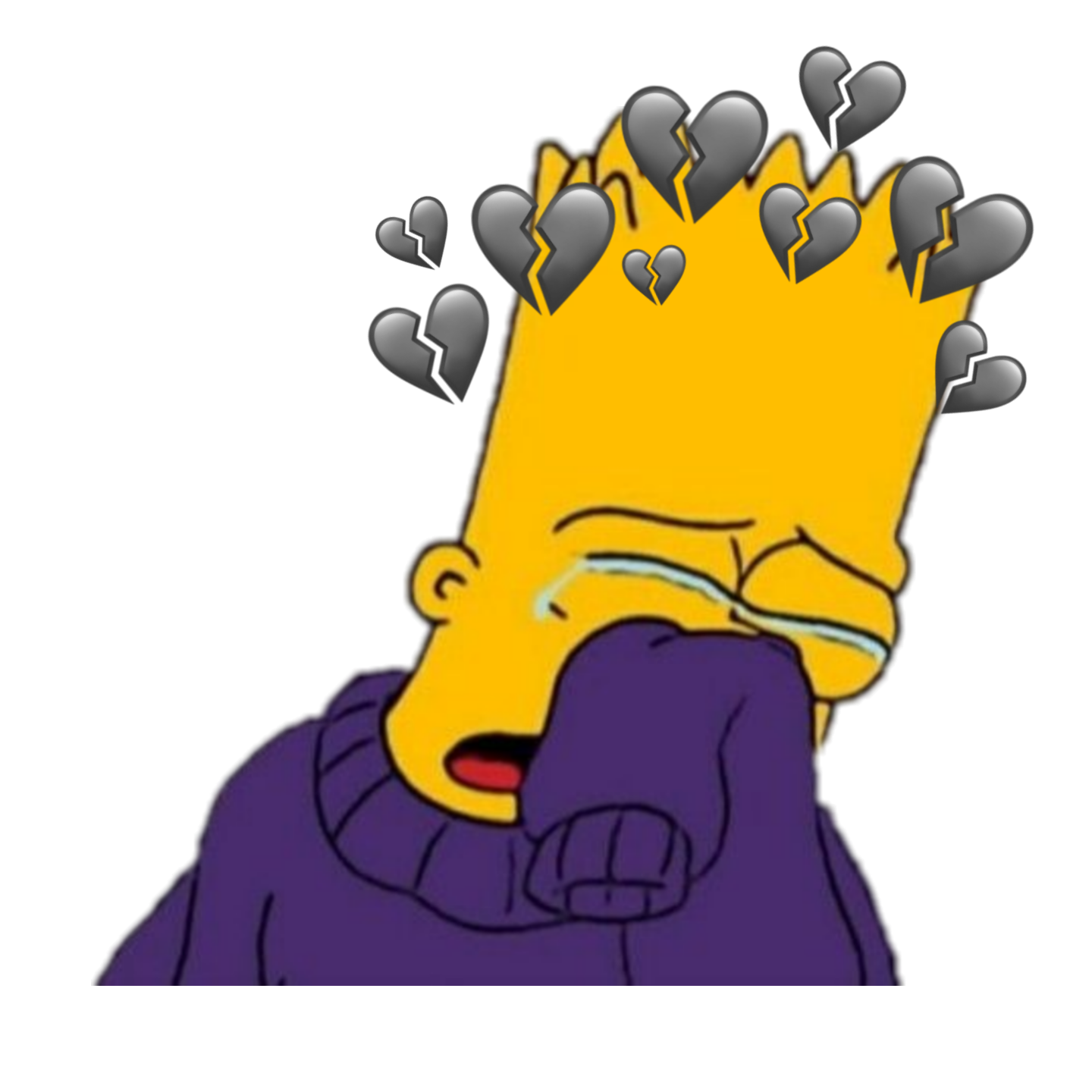 1080x1080 Sad Heart Bart Sad Simpsons Brokenheart 😭💔 Image By