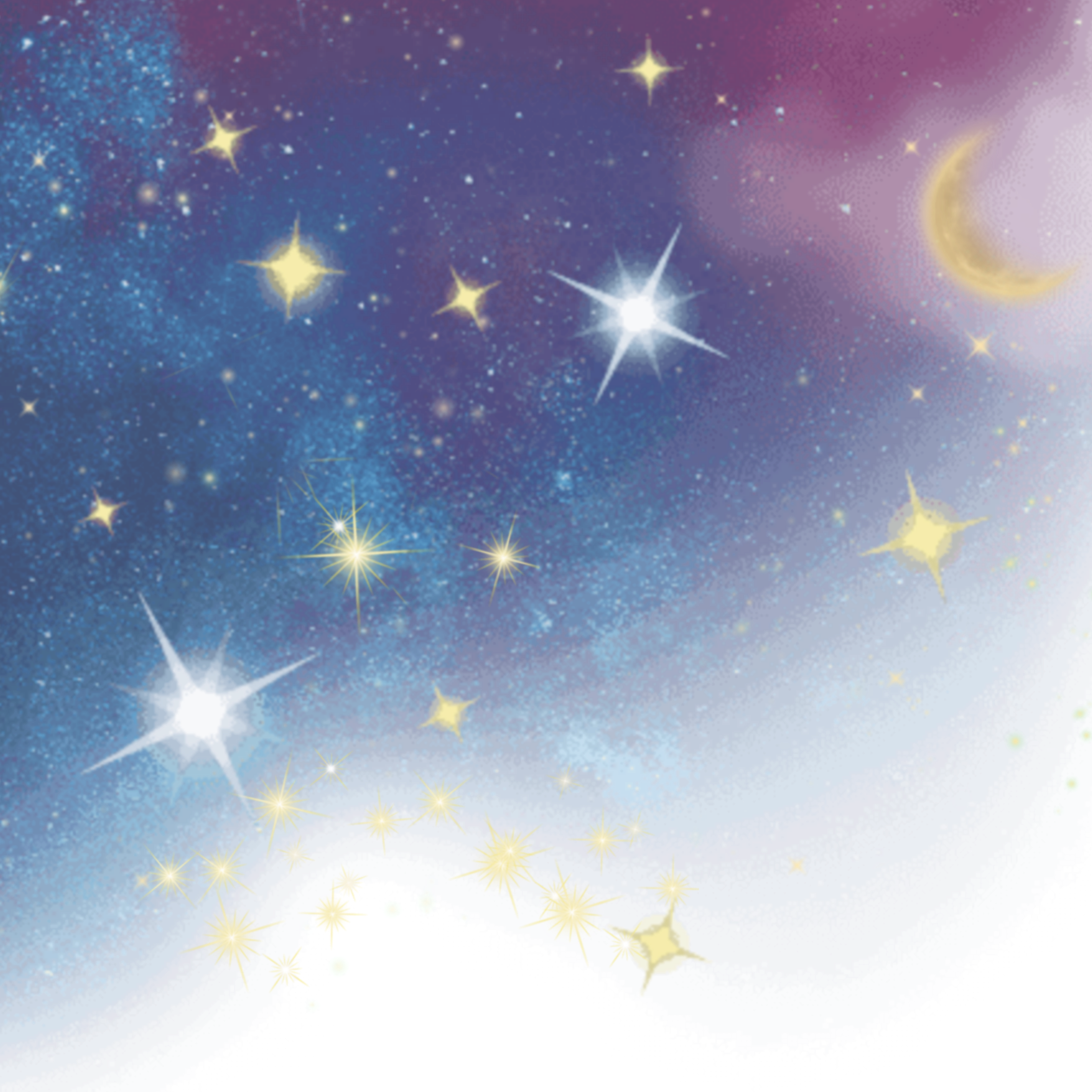 ftestickers sky stars moon luminous colorful...