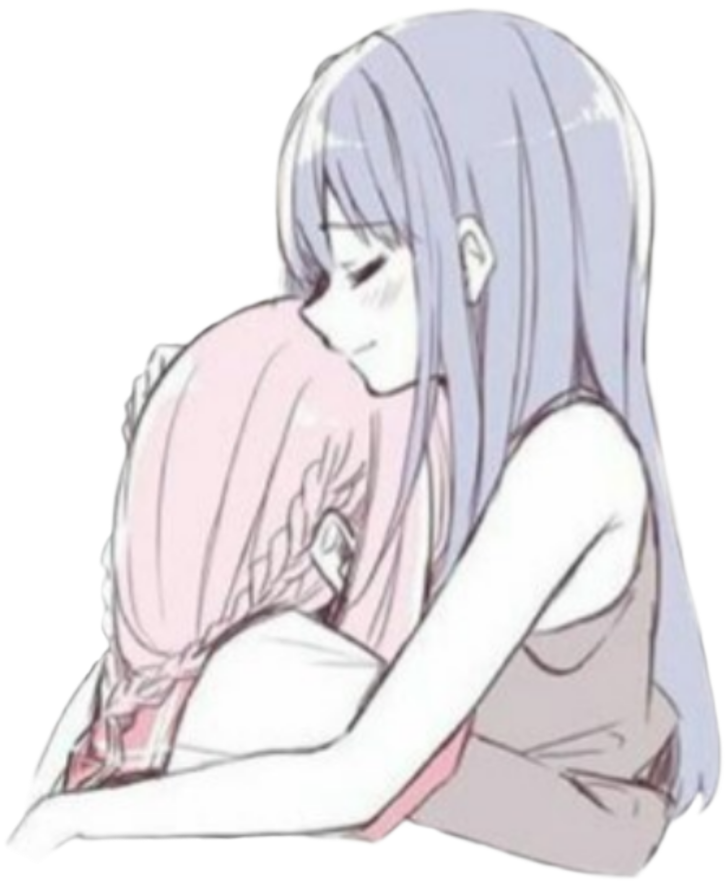 Anime Animegirl Animegirls Bff Hug Love Manga Girl Girl