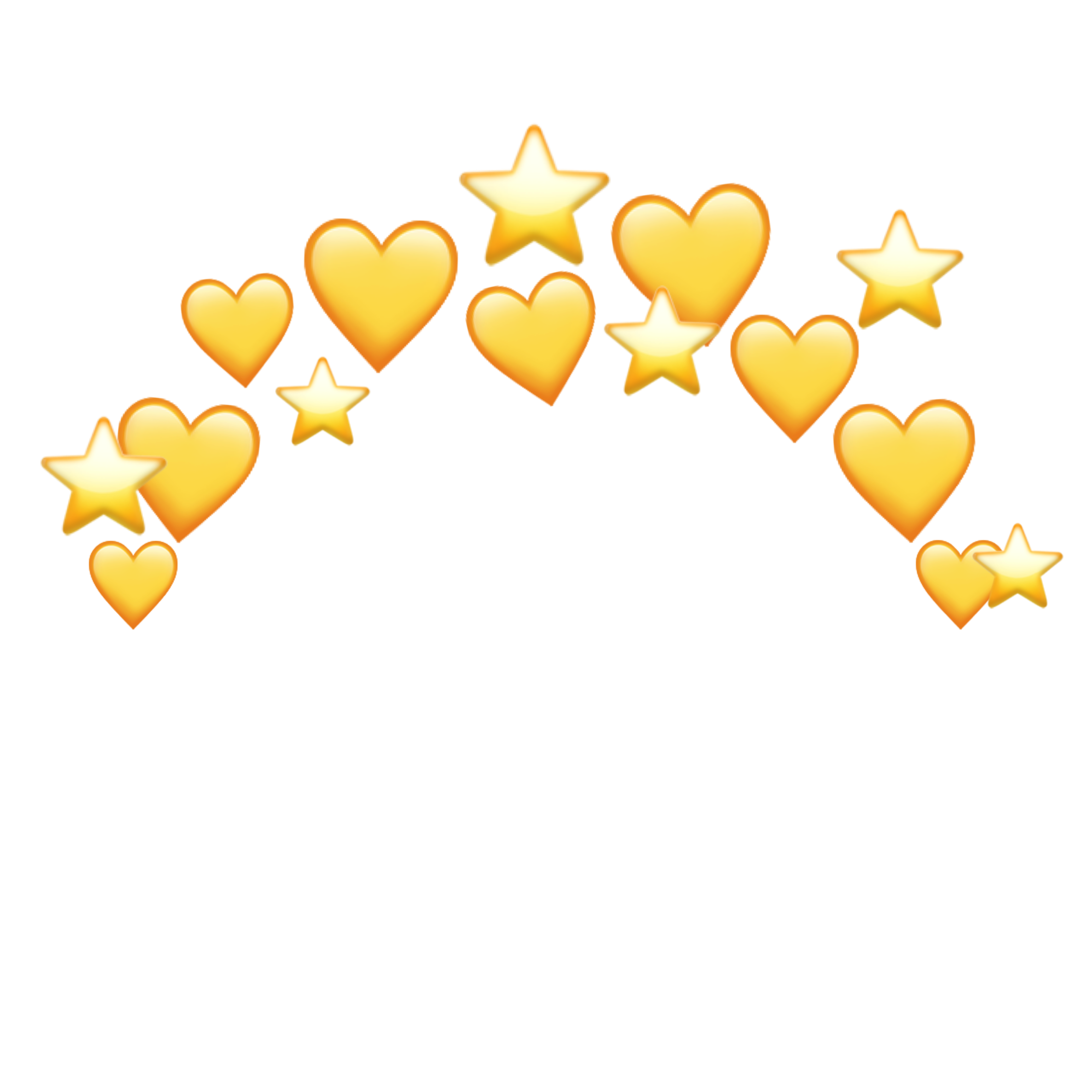 Yellow Heart Emoji Crown All in one Photos.