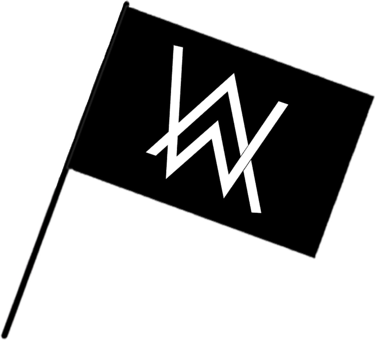 Bandera Negro Logo Alanwalker Sticker By Alan Walker Edits