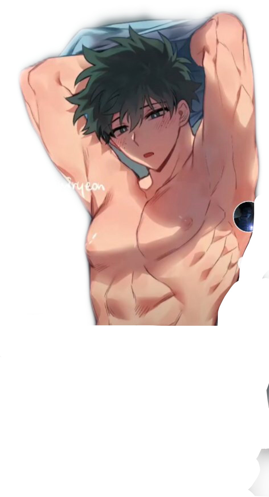 Deku Shirtless Freetoedit Deku Sticker By Official Ragdoll