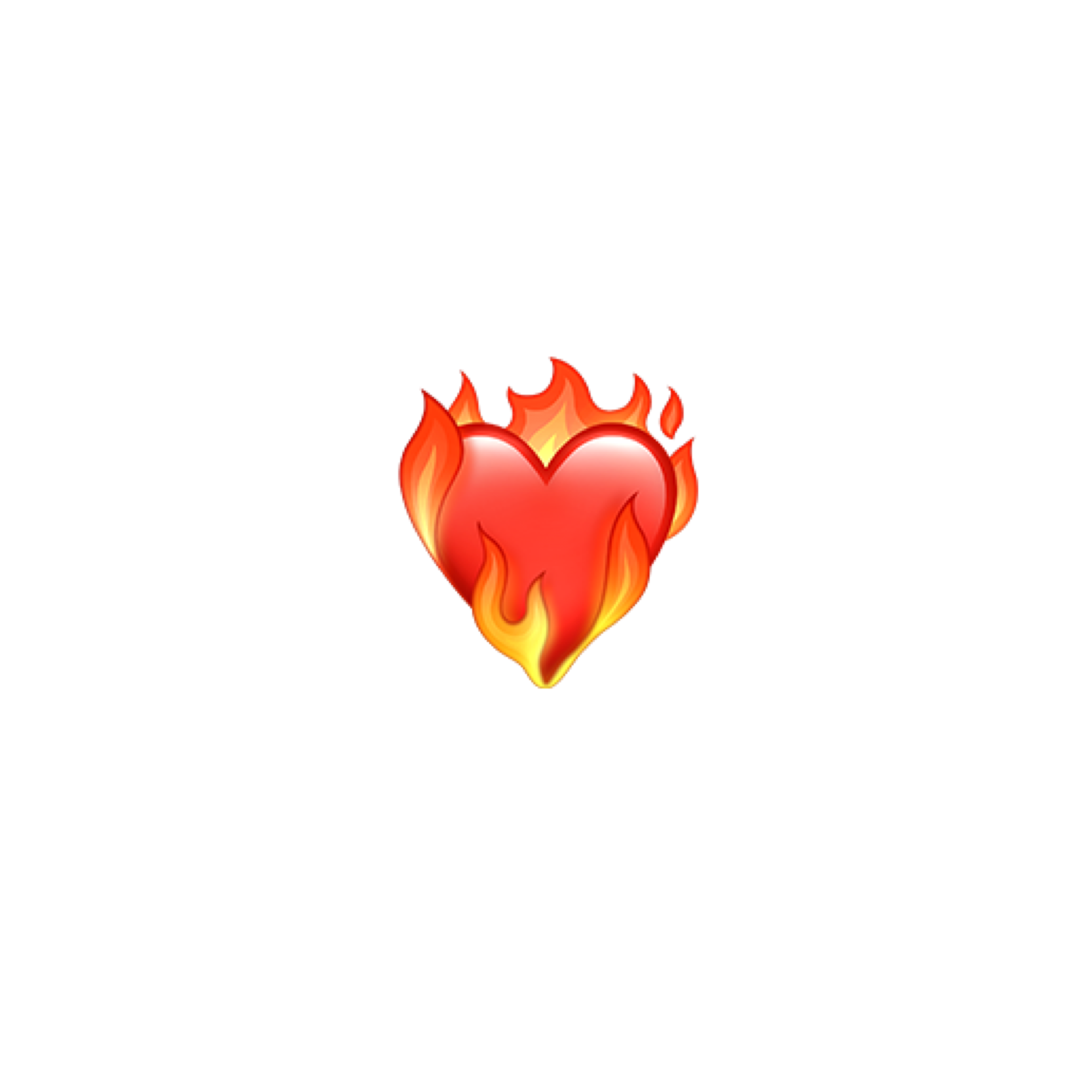 Red Orange Yellow Emoji Heart Sticker By Satanicbarbie