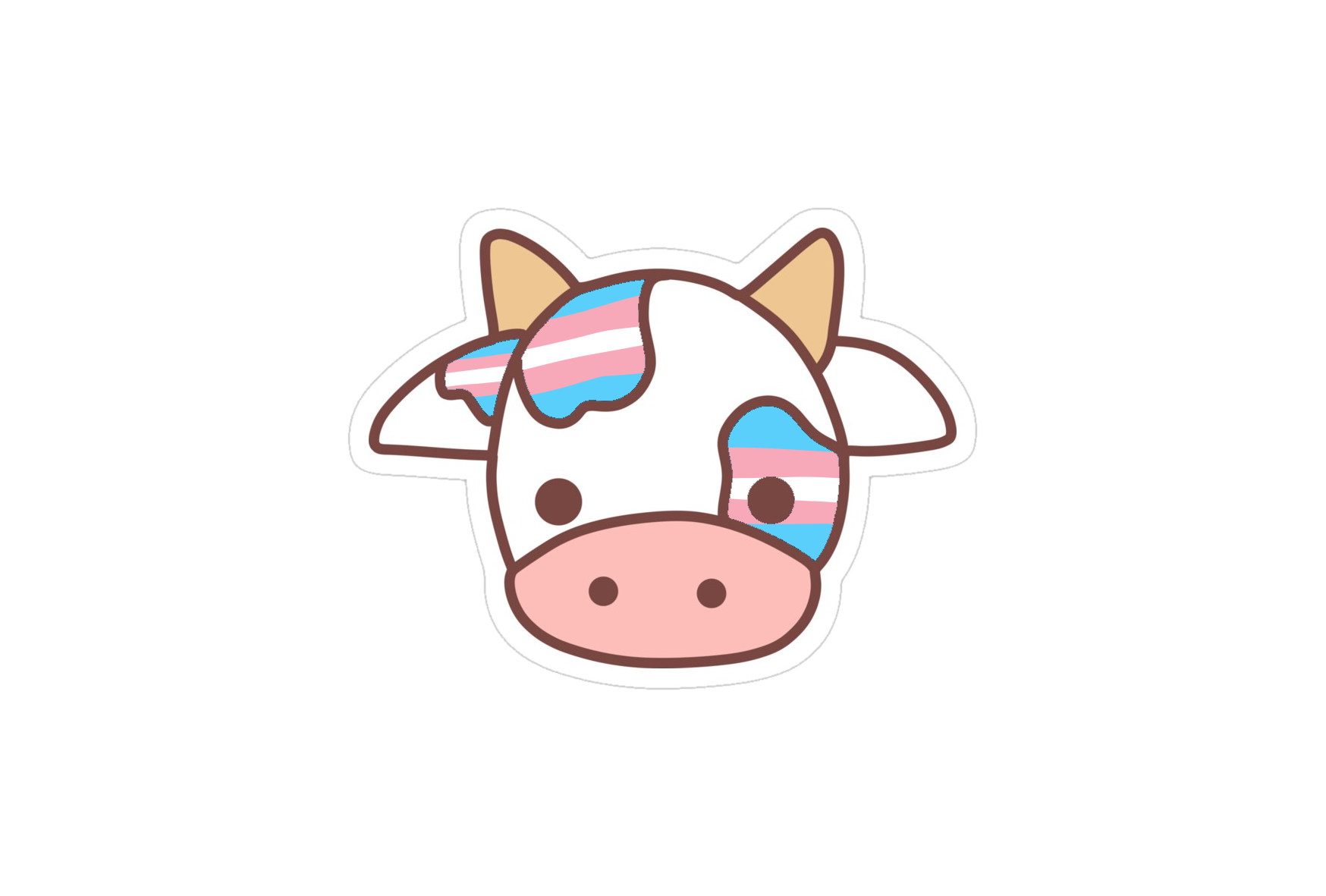 freetoedit cow transgender trans pride sticker by @is_zymmo