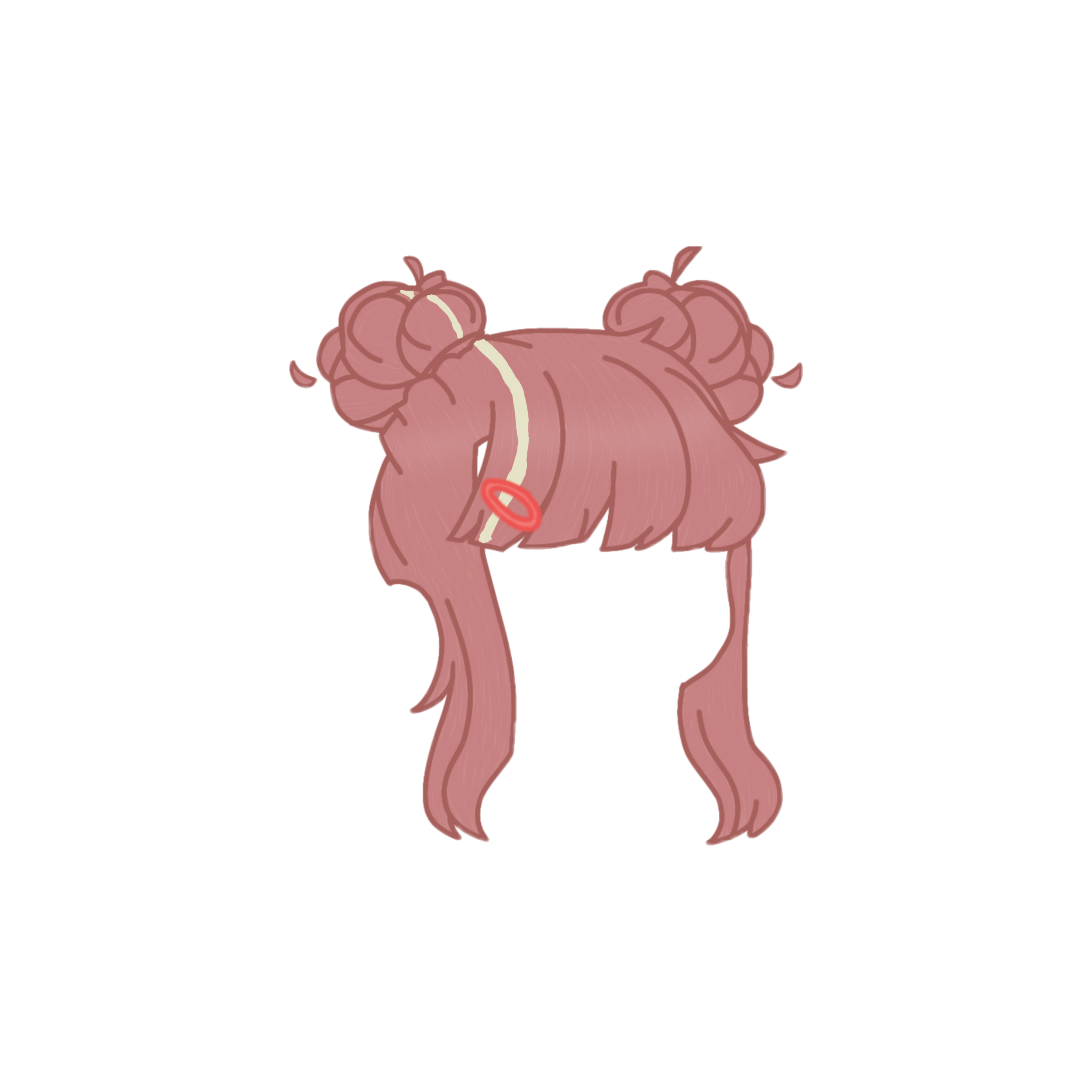 freetoedit-red-hair-in-buns-sticker-by-hannahcutie