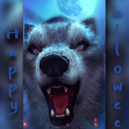 blue halloween wolfs lobos message moon moonlight freetoedit remixit fondosdepantalla background wallpaper