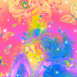 freetoedit glitter sparkles galaxy sky stars flower butterflies floral roses nature summer colorful neon cute pattern aesthetic paint art overlay background wallpaper