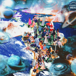 freetoedit earth universe planets galaxy space humans people world climatechangeisreal becreative makeawesome heypicsart surrealism srcaestheticpuddle aestheticpuddle