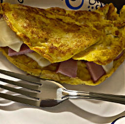 freetoedit ham egg cheese food breakfast omelet yum yummy