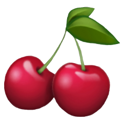 cherry red green cherries cute aesthetic fruit leaf leaves freetoedit