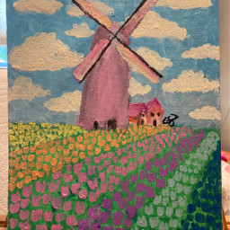 freetoedit painting tulips tulipfield windmill notfreetoedit donotremix nostealystealy