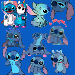freetoedit stitch blue cute