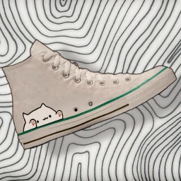 shoes cat green white asthetic freetoedit ircdesignthesneaker designthesneaker