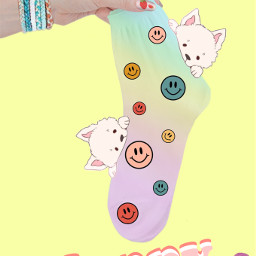 freetoedit socks colourfulsocks designthesocks happy colourful cute ircdesignthesocks