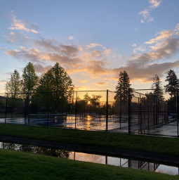 freetoedit sky reflection park clouds nature trees playground play tenniscourt morning dawn pcskyandclouds skyandclouds