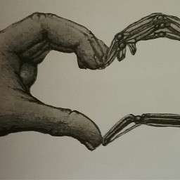 freetoedit drawing heart hand mechanicalhand