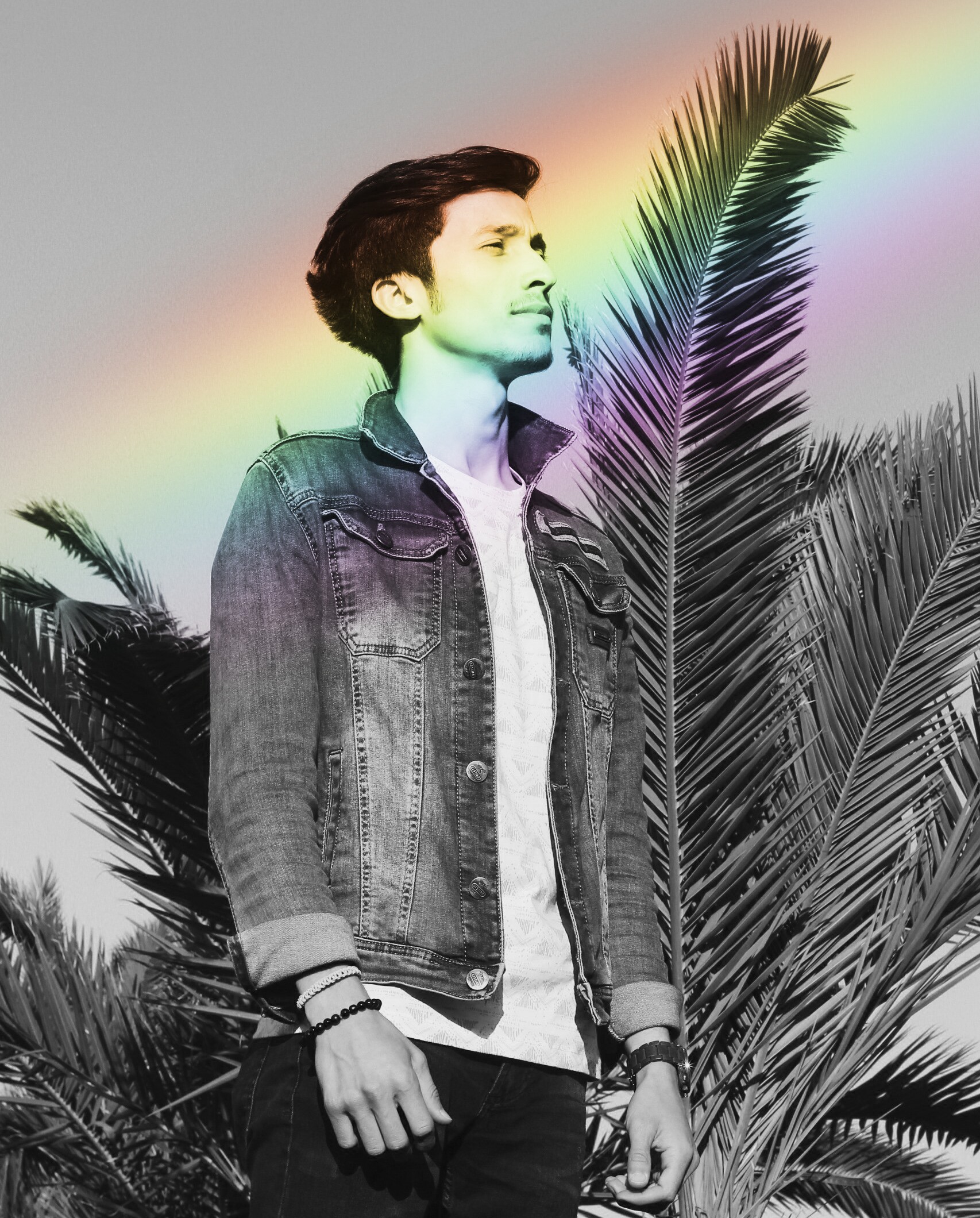 myrmx rainbowdreams blackandwhite freetoedit