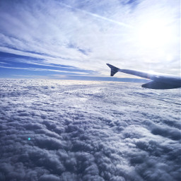 freetoedit travel clouds plane interesting