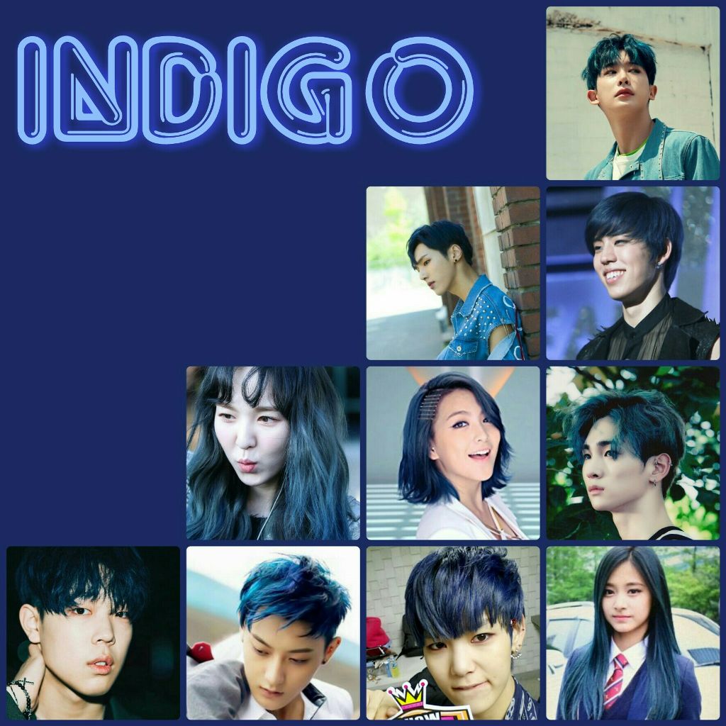 Kpop Idols With Dark Blue Indigo Hair Wonho Monst