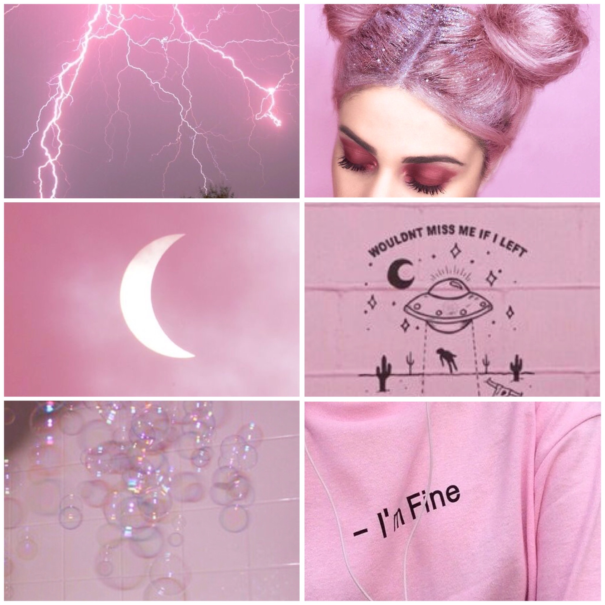  pink  girly  aesthetic  glitter bubbles lightning sweatshi 