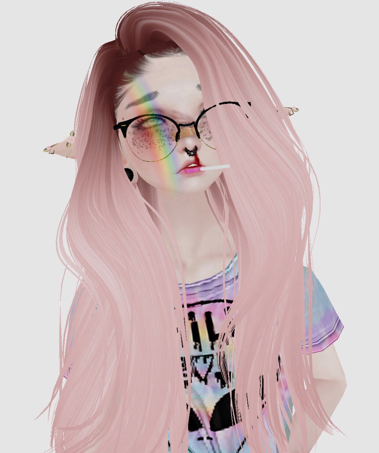 Aesthetic Girl With Glasses Drawing - Largest Wallpaper Portal