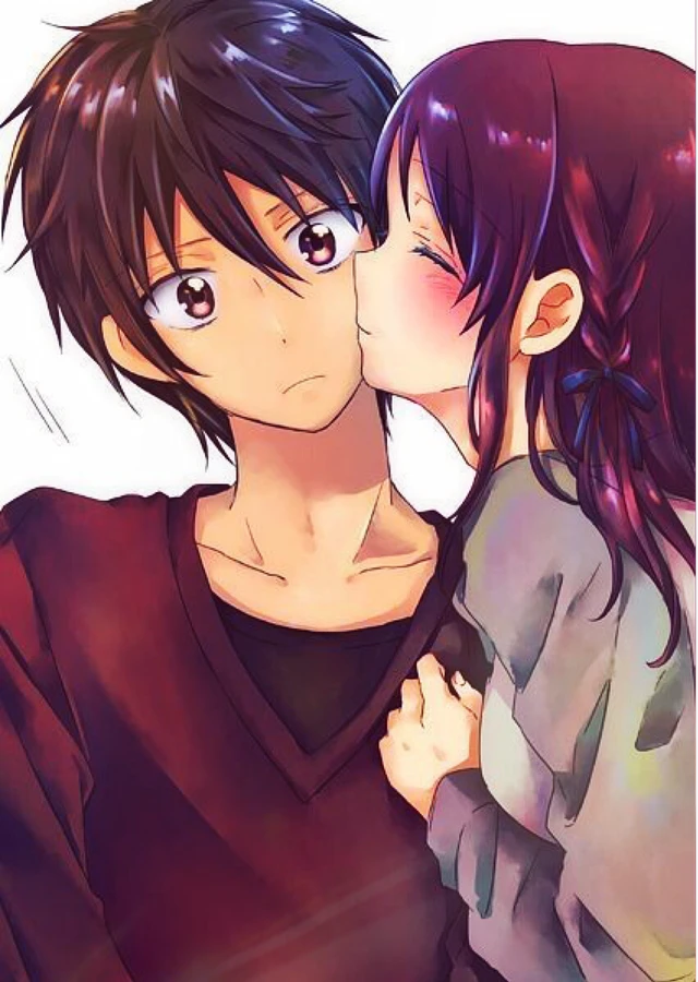 Anime girl and boy couple