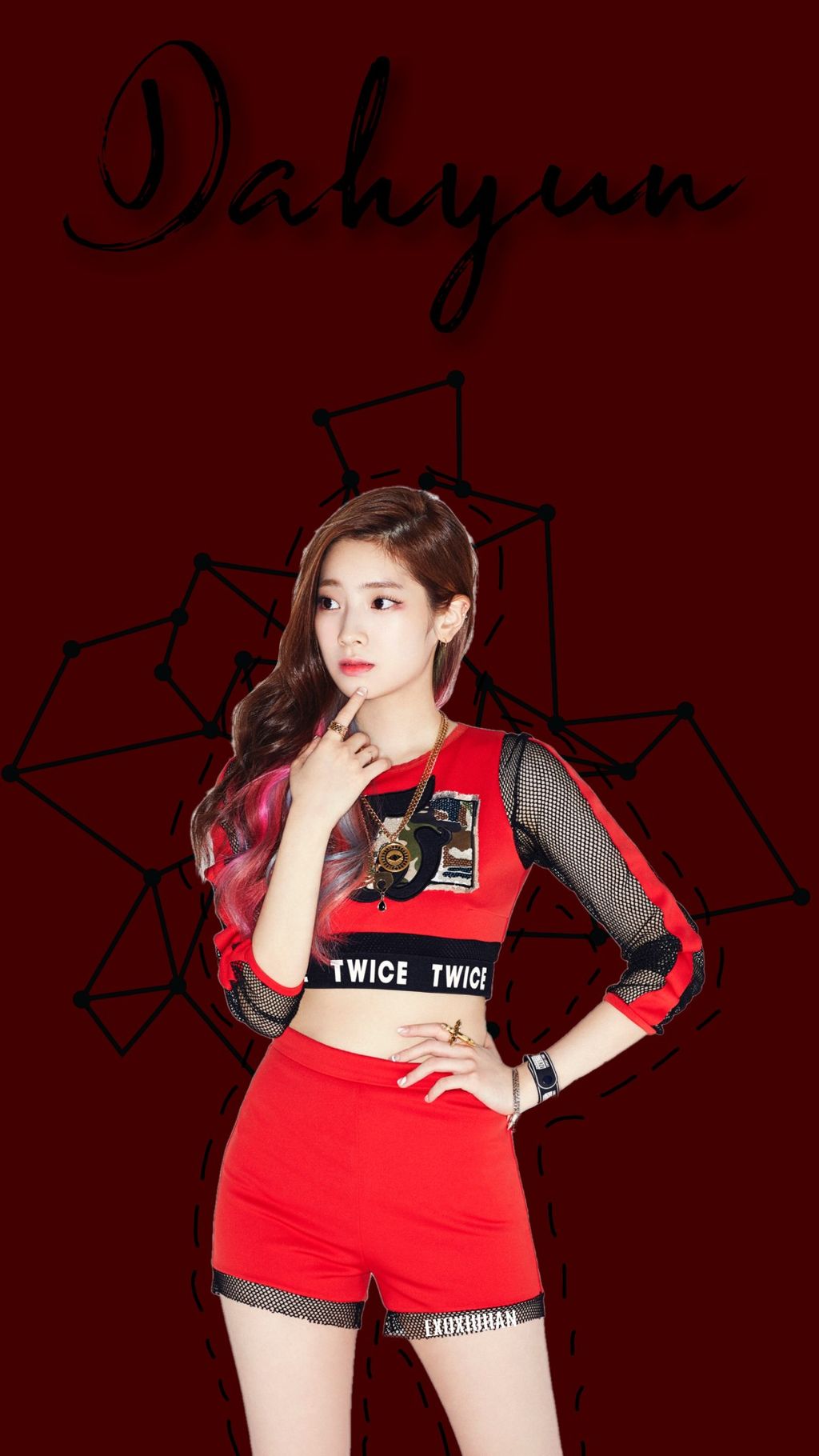 Twice Dahyun Red Wallpaper Image By Ana