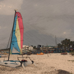 sailing sailboat storm beach sea