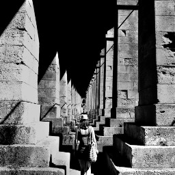 portrait bridge wandering photography blackandwhite freetoedit