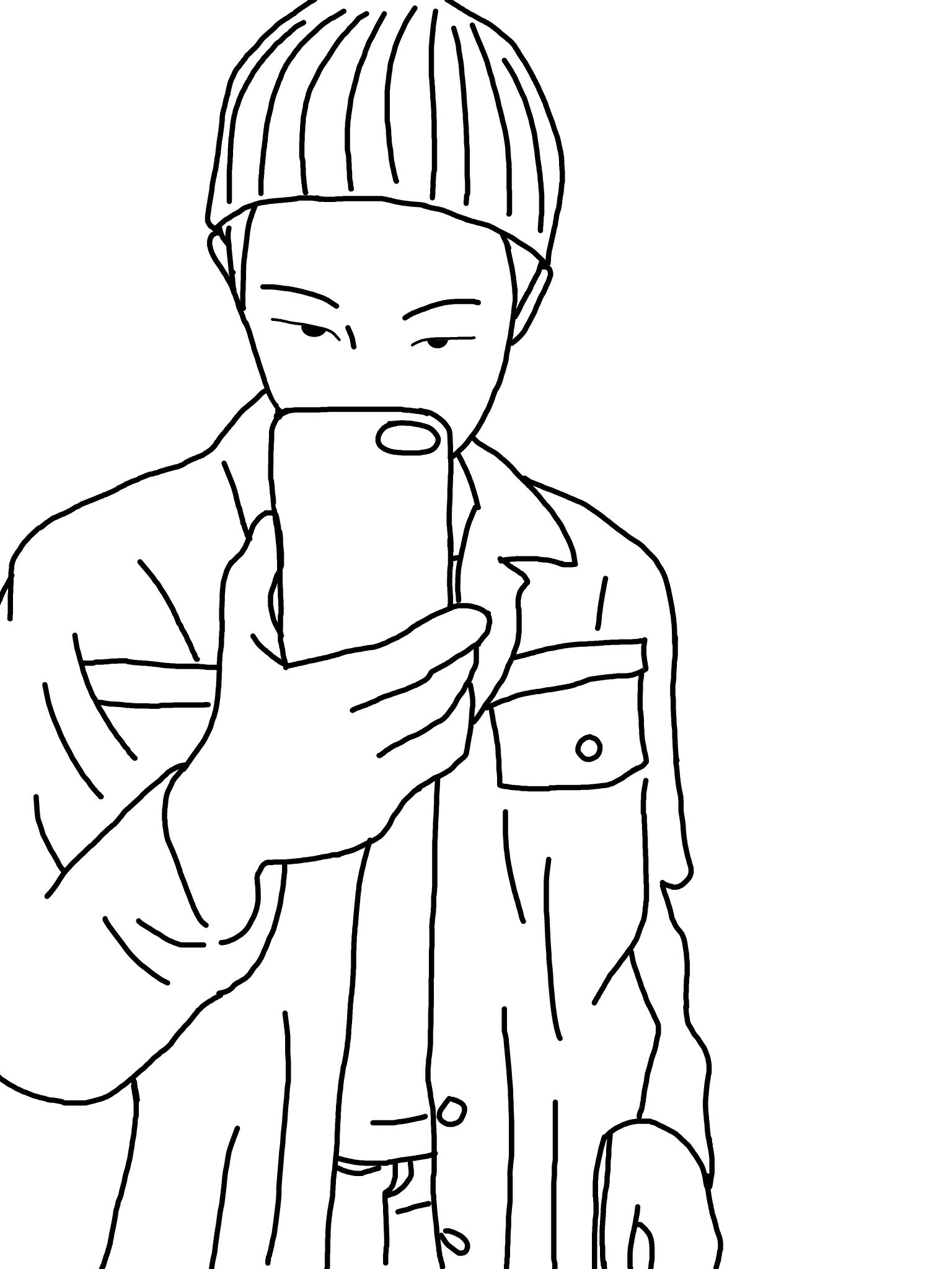 kim namjoon rapmon rapmonster bts draw simple black sel...