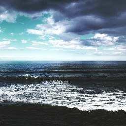 ocean waves clouds landscape photography