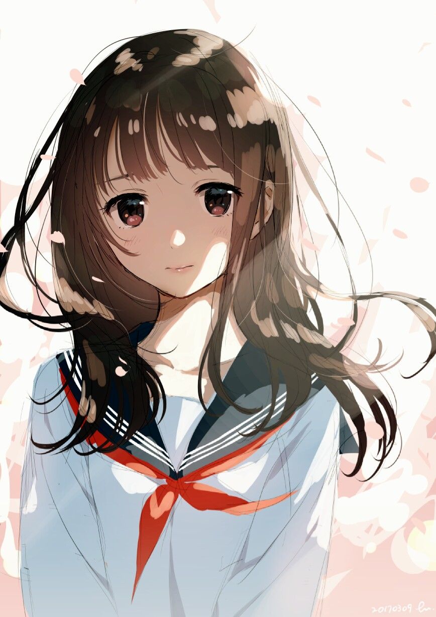 Cute Animegirl Digital Art Beautiful Hair Colorful Emot