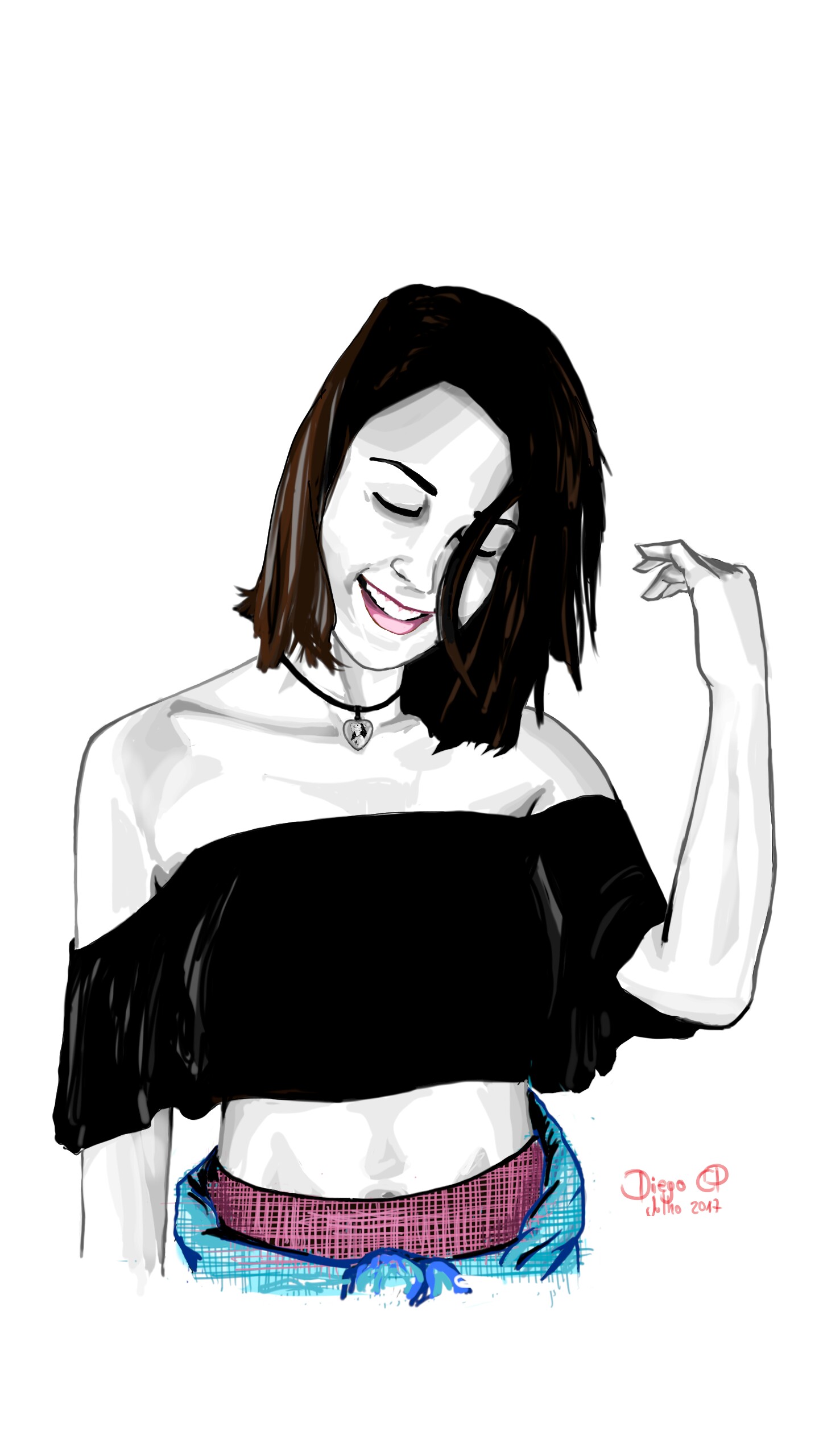 Girl Pinup Color Colors Draw Drawing Dibujo Desenho Art