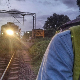 freetoedit train railway backback morning