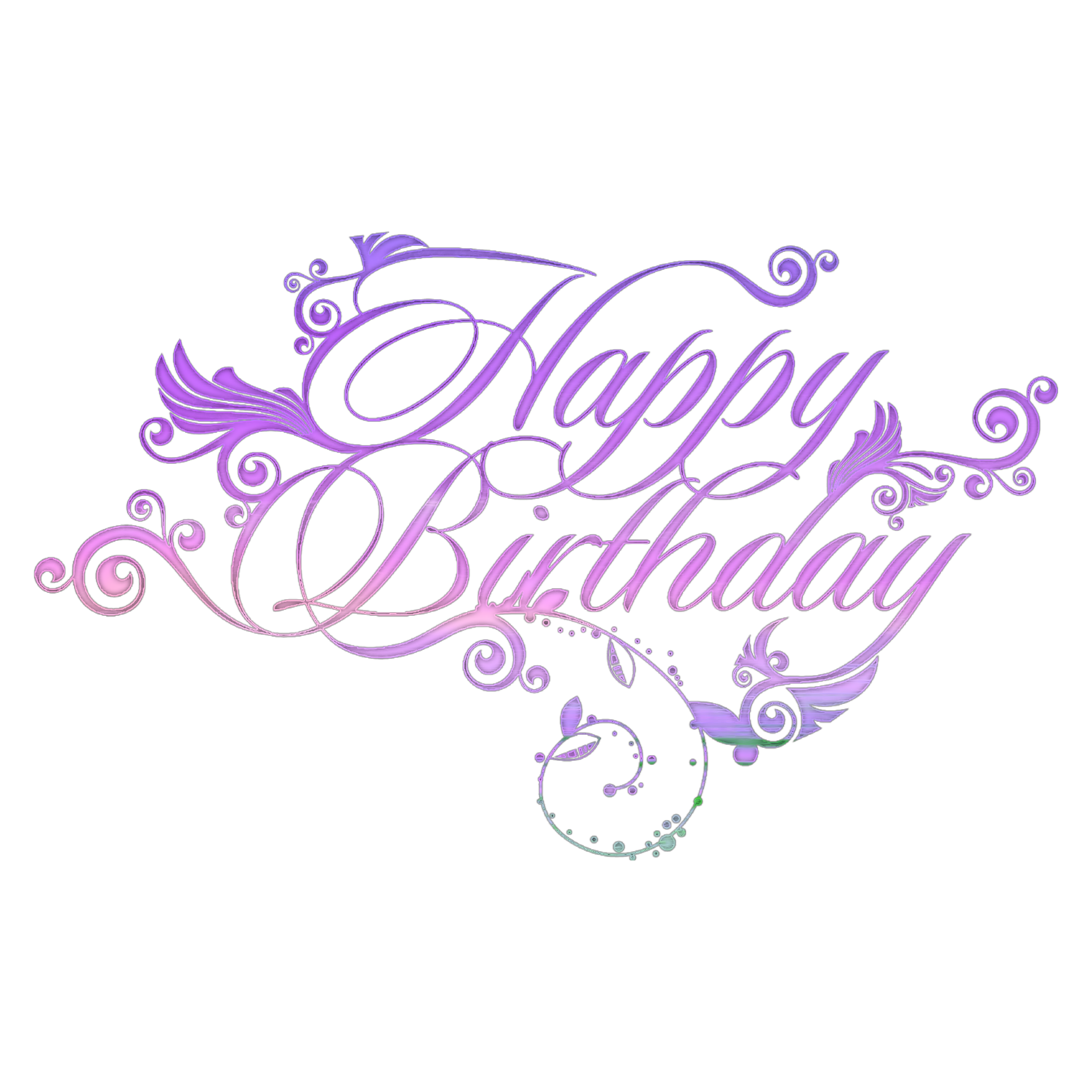 Happy Birthday Purple Transparent Png Frame 52C