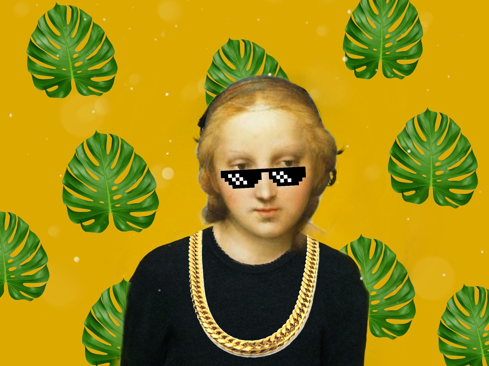  #freetoedit #renaissanceremix #renaissance #girl #gangsta #leaves #sunglasses #glasses #necklace #drawing #classic #thuglife 