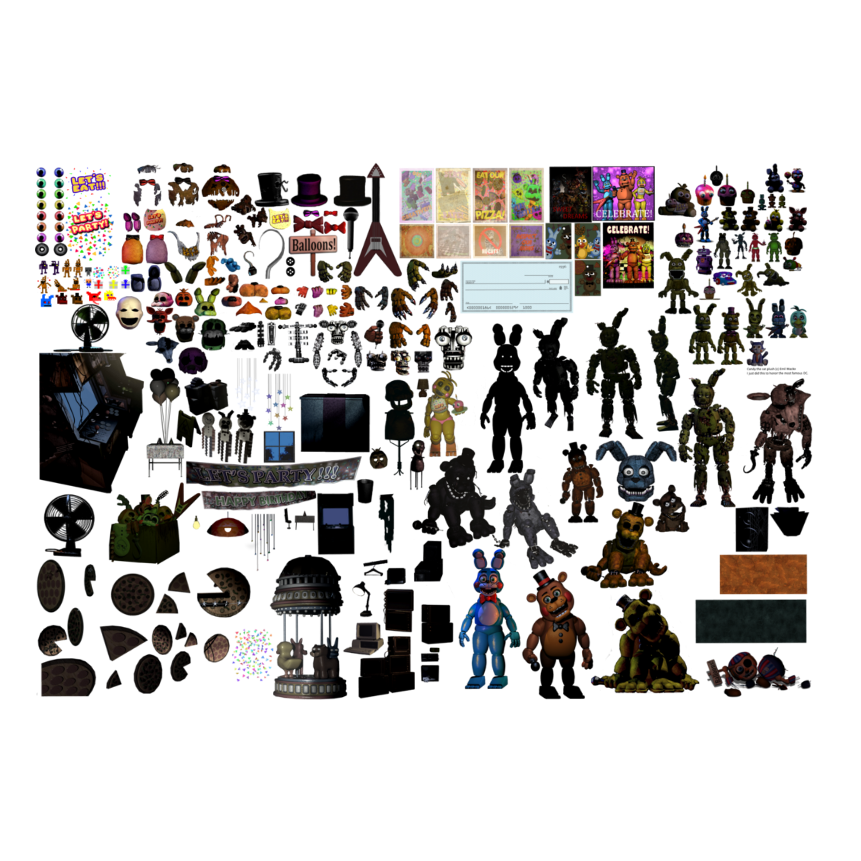 Fnaf pack. Части АНИМАТРОНИКОВ. Детали ФНАФ. Части ФНАФ. ФНАФ детали для фотошопа.