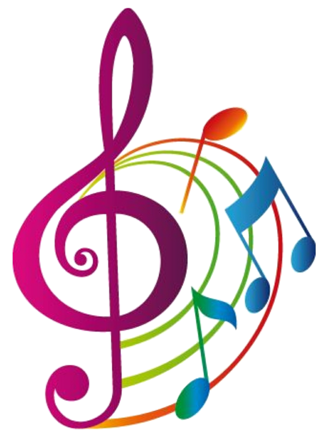 Musiqa 2024. Музыкальные символы. Скрипичный ключ рисунок. Красивые цветные нотки. Цветные нотки для детей.