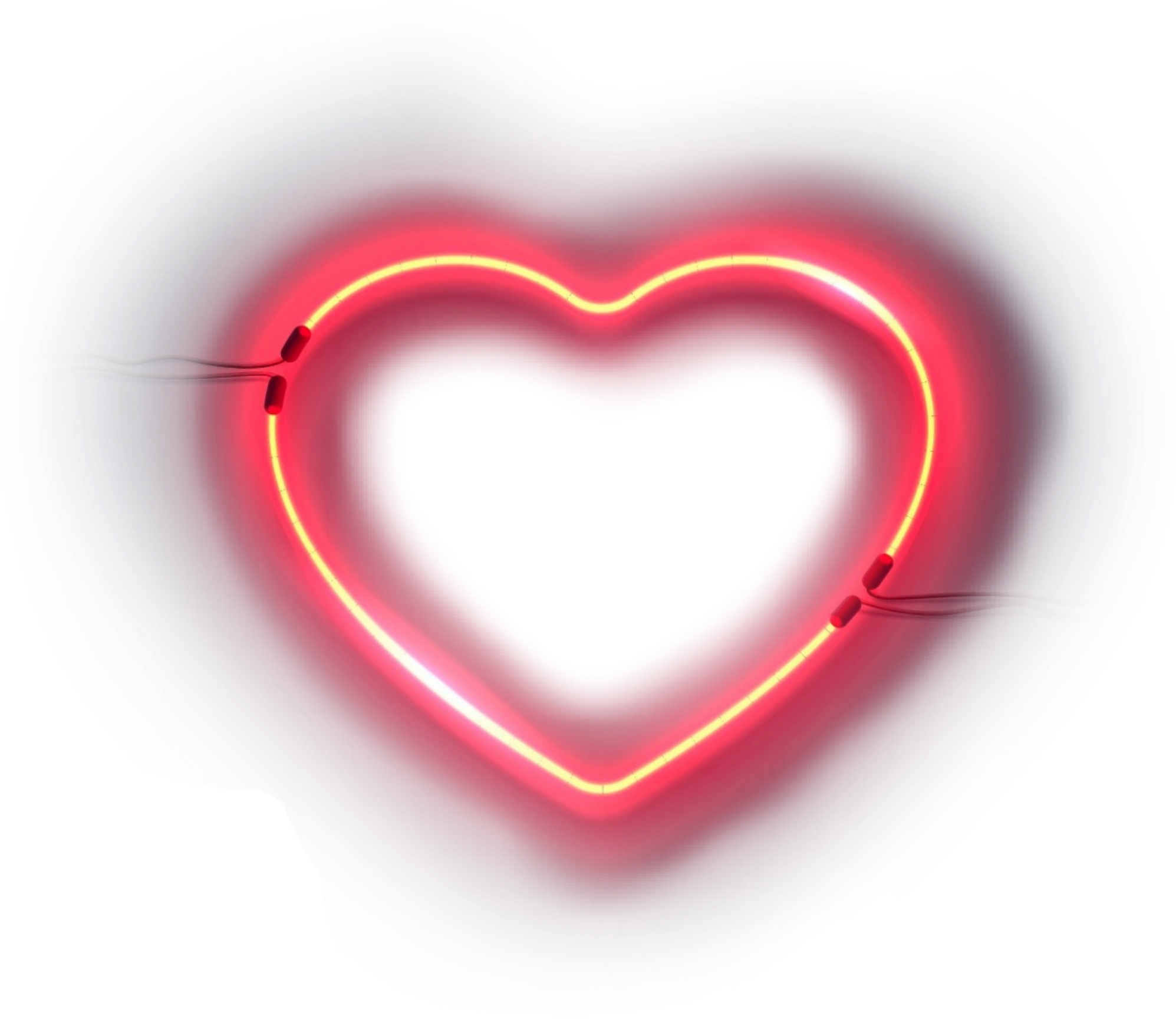 Neon Heart Neonheart Red Redheart Sticker By Hailhekate 4206