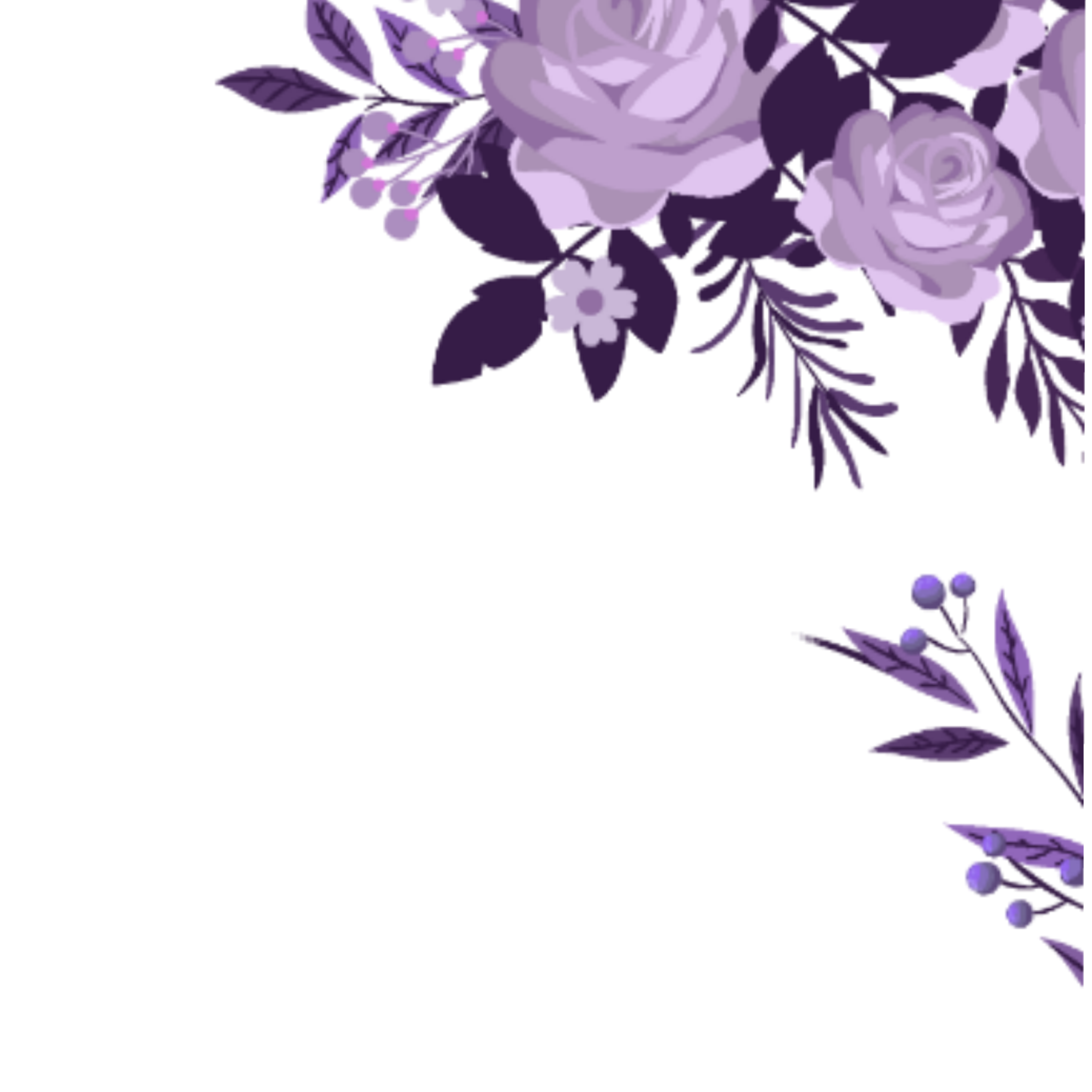 ftestickers watercolor flowers border corner purple...