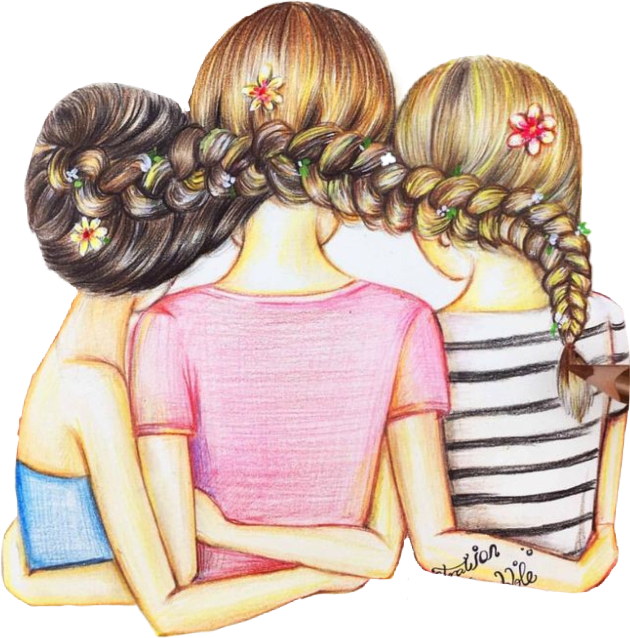 freetoedit bestfriends girls sticker by @kamatz1.
