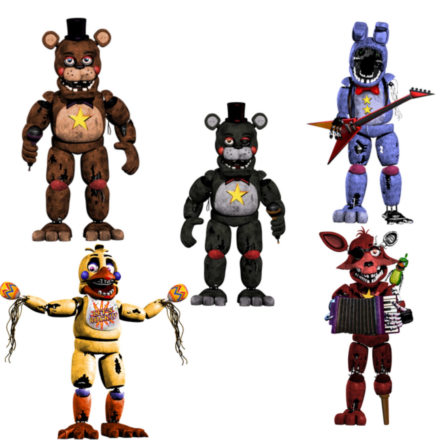 Withered rockstar animatronics 267206736010201 by @munchbs.