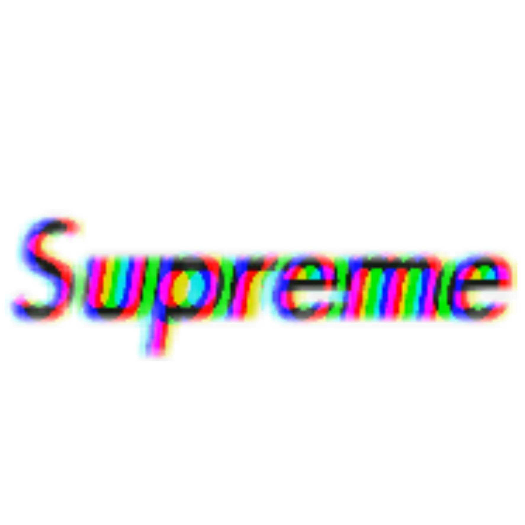 Supreme Glitch Effect Tumblr Aesthetic Sticker Png Blac   