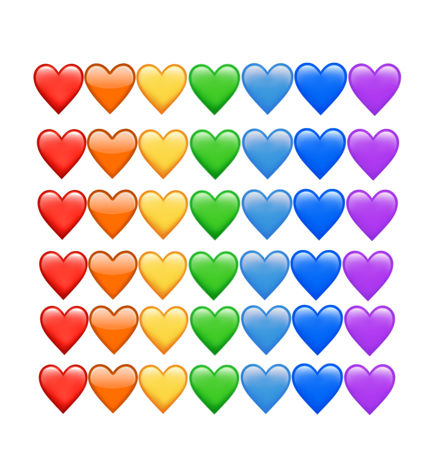 freetoedit remixit hearts emoji emojis rainbow...