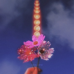 freetoedit unsplash pink purple photography background nature aesthetic vintage blue indie hand butterfly sky clouds stars moon galaxy idealartz girl star cloud flowers fantasy