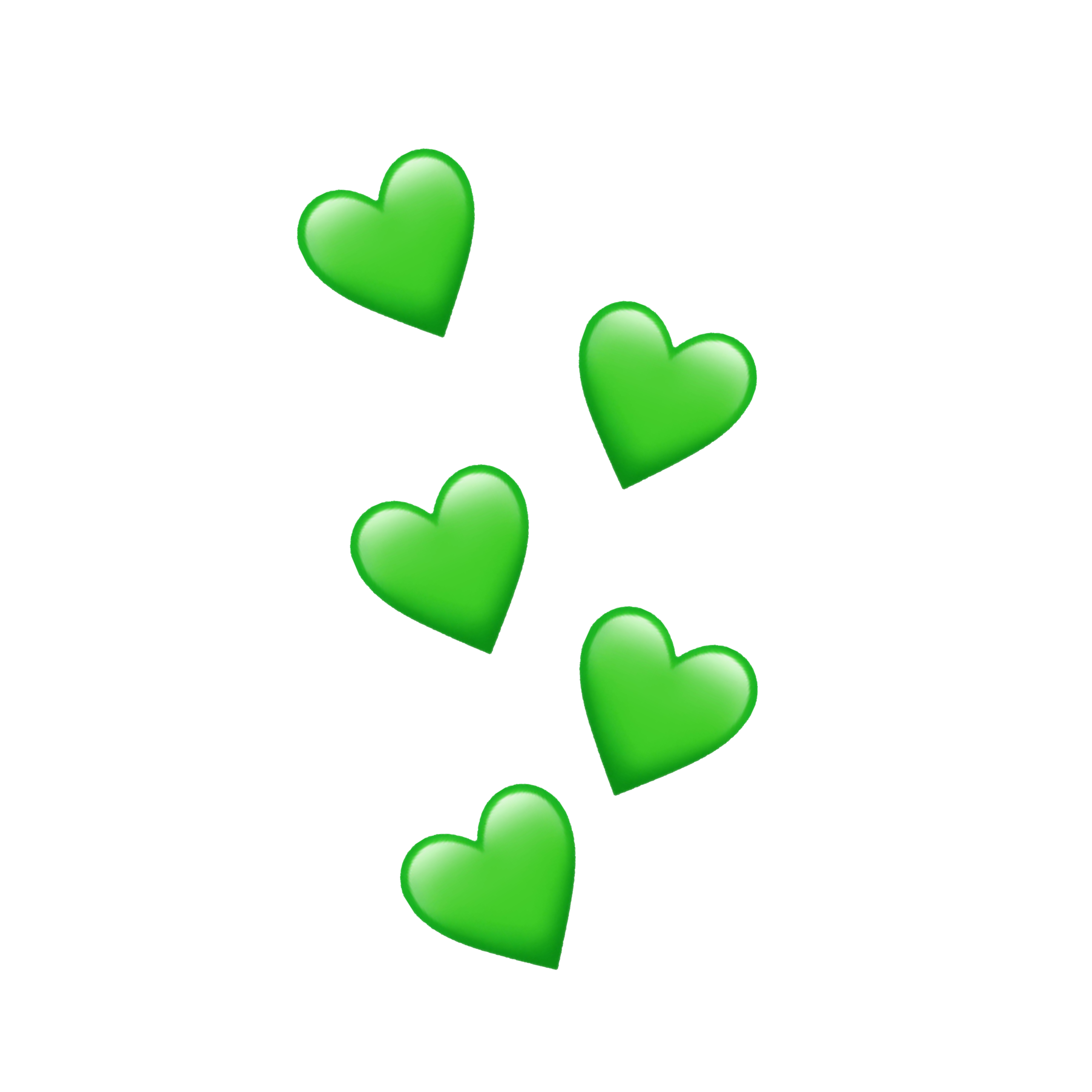 emiji green hearts greenheart - Sticker by chloe2915